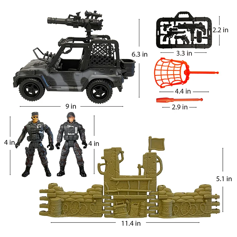 Фото Игрушки «сделай сам» в стиле спецармии с фортом Лэнд, автомобиль, военное оружие, запчасти, камуфляжные солдаты, армированная война, игра для детей, подарки для мальчиков №3