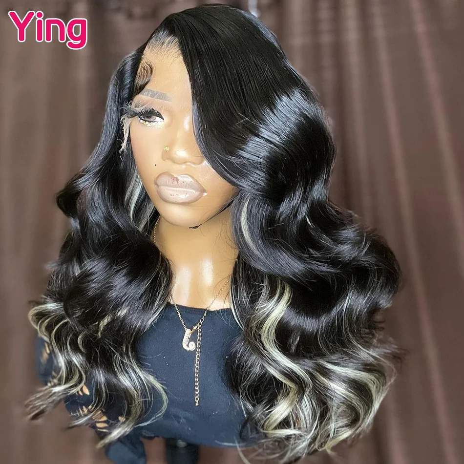 Ying 30 Inches Highlight Blonde 5x5 HD Transparent Lace Wig 13x4 Lace Front Wig 10A Hair 13x6 Lace Front Wig PrePlucked Wig