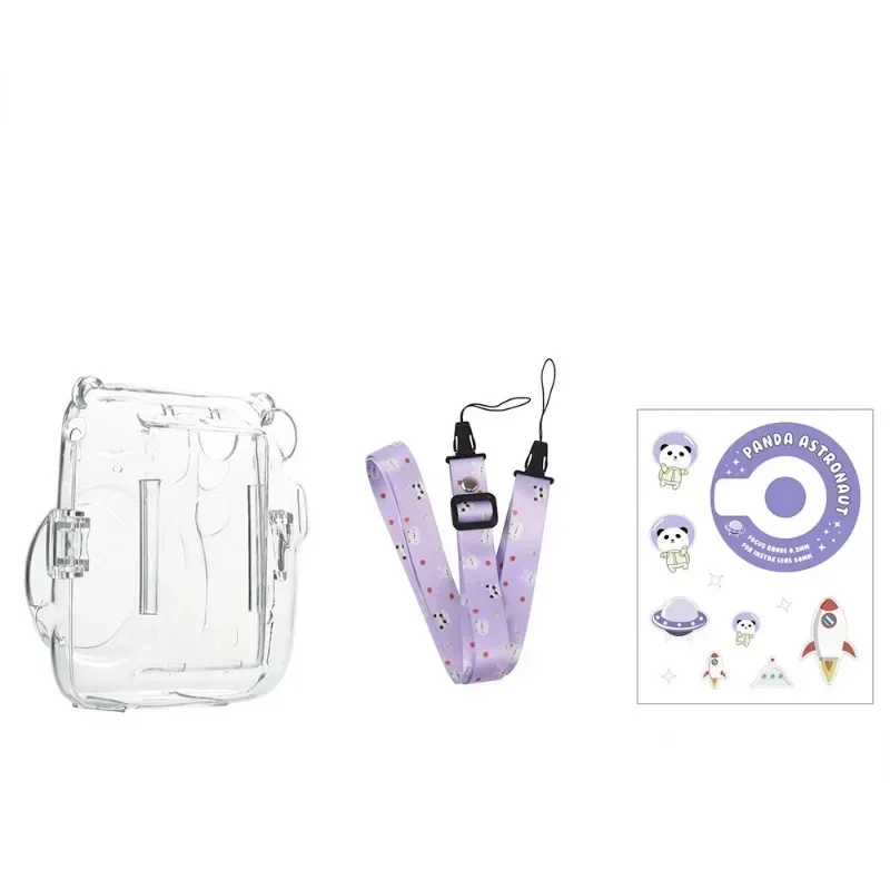 Хрустальный чехол для камеры 3 в 1 сумка хранения фотографий защитный с наклейкой