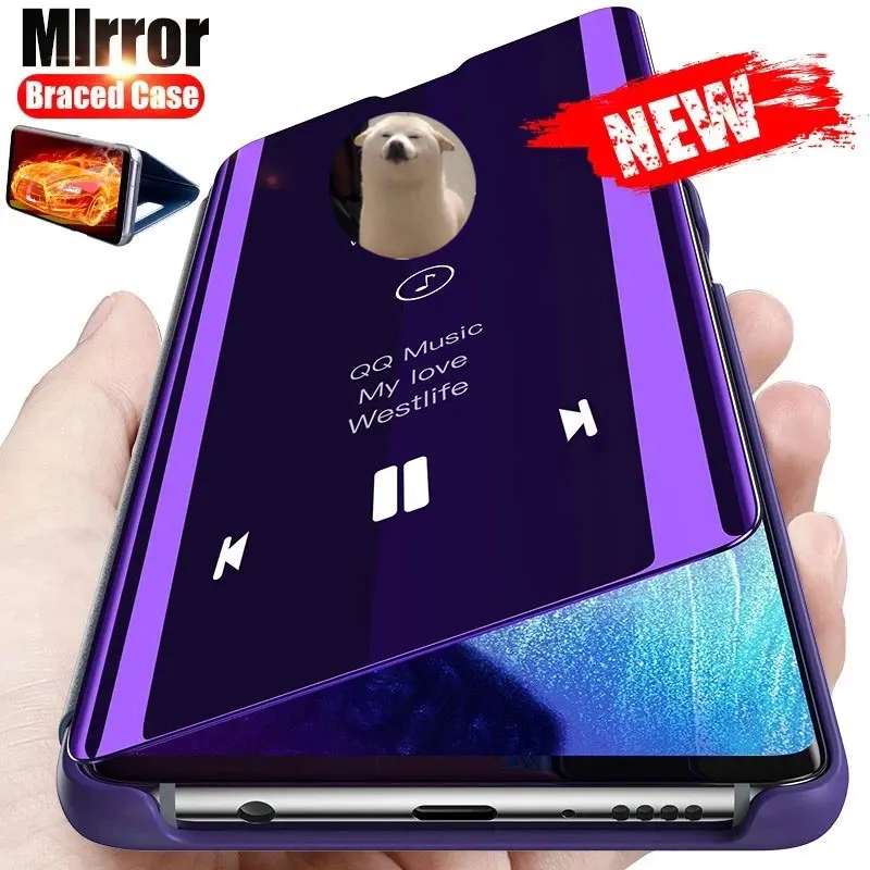 Умный зеркальный флип-чехол для телефона Huawei P40 P30 P20 Lite P10 Mate 30 20 Honor 10 9X Pro P Smart Z Y9 Prime