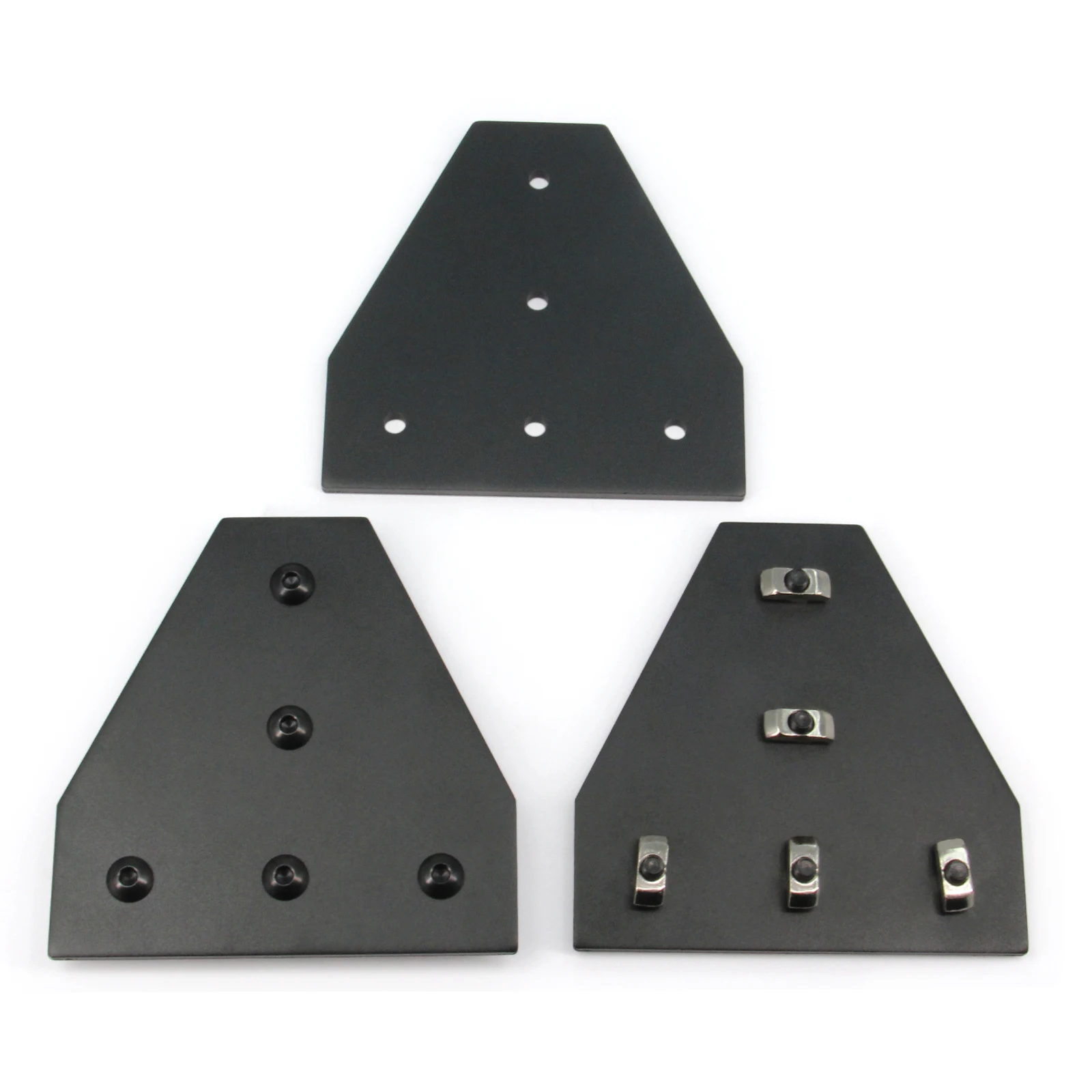 Угловая пластина кронштейна типа T 40 мм x с винтами M6 + Т-образными гайками 5