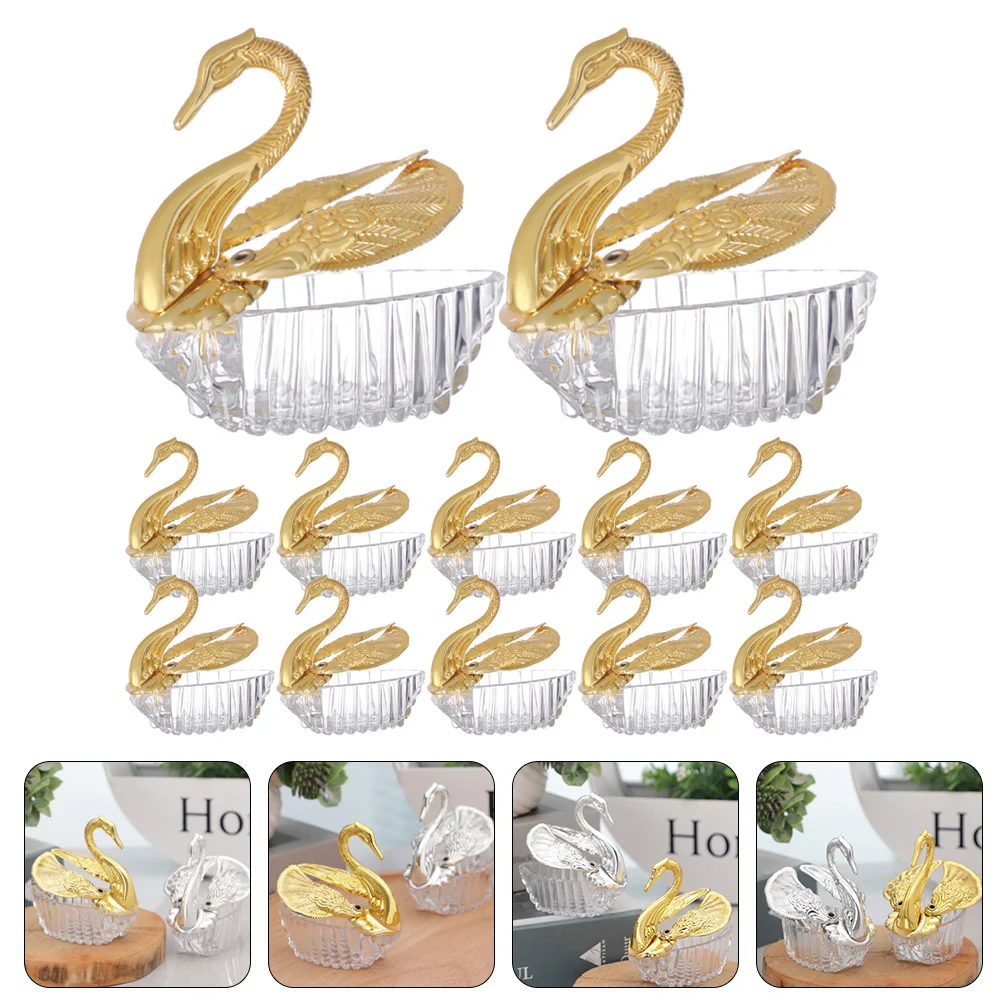 

Box Candy Swan Boxes Party Wedding Biscuits Shower Case Baby Favors Pattern Holder Gift Wrapping Decorative Gifts Container
