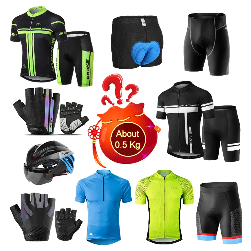 

INBIKE Новинка 2/3 шт., сумка на удачу, Велоспорт, Джерси, шорты, велосипедный костюм, шлем, футболка, перчатки, велосипедное снаряжение, случайный...