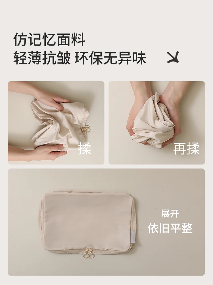 6PCS Travel storage bag Compressible packing cube nylon portable tote Luggage storage bag Collapsible waterproof travel suitcase