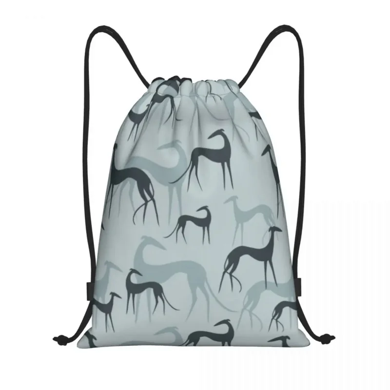

Custom Greyhound Galgos Dog Drawstring Bags Men Women Lightweight Whippet Sighthound Sports Gym Storage Backpack