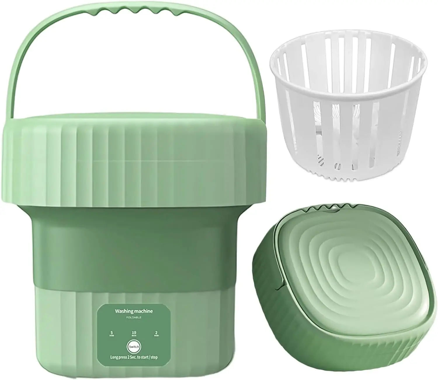 

Washing Machine, High Capacity Mini Washing Machine with Blue Light and 3 Modes for Deep Cleaning, Half Automatic Small Washer f