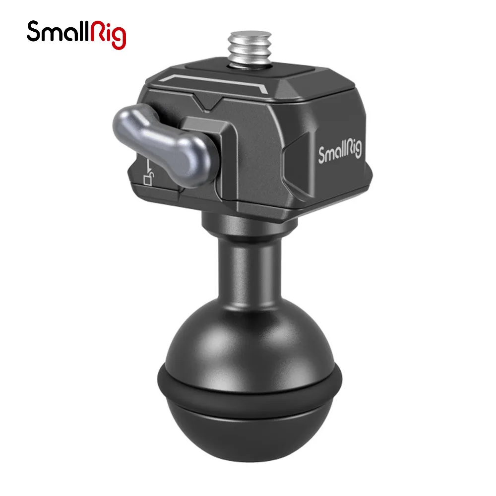 

SmallRig Drop-in HawkLock Mini Quick Release 1/4”-20 Ball Head compatible with monitors/LED lights 3600
