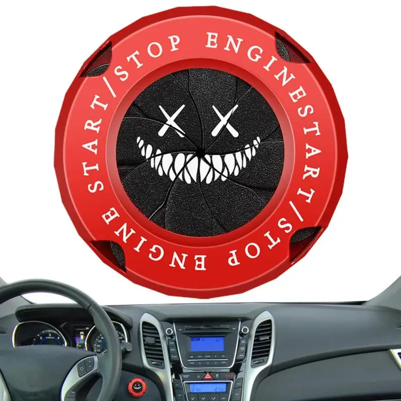 

Push Start Button Cover Alloy One-touch Start Button Cover Anti-scratch Automotive Start Stop Button Cover Car Engine Push To
