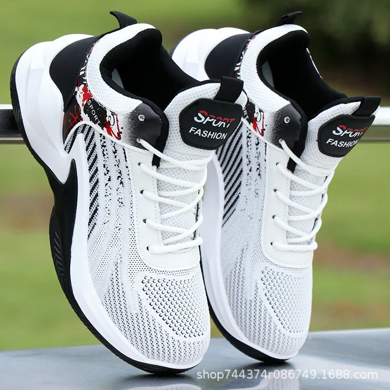 Мужские баскетбольные туфли дышащая сетчатая Спортивная повседневная обувь