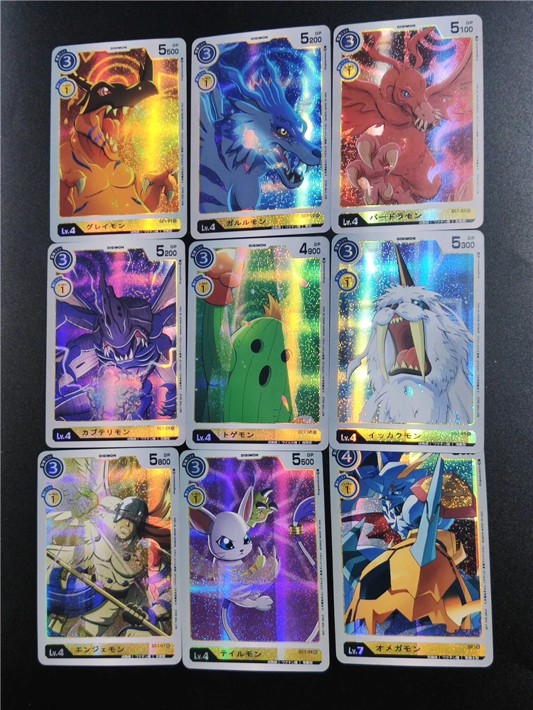 

Digimon Приключения 9 шт./комплект флэш-карты анимационные комиксы Коллекция игр хобби карты Подарочные игрушки