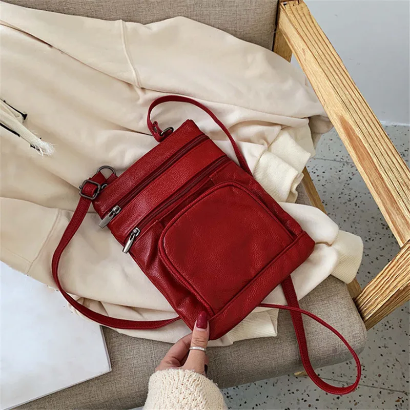 

Женская Повседневная сумка через плечо с ремешком LKEEP, маленькая сумочка, дизайнерский женский кошелек-мессенджер на молнии