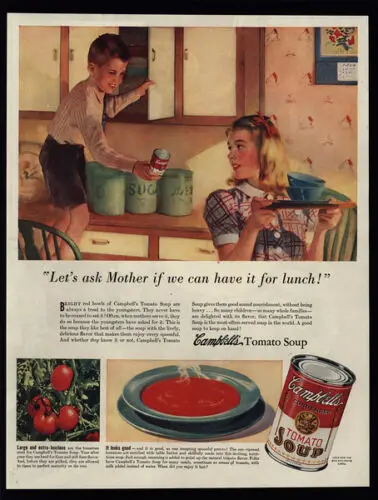 

Металлическая табличка Campbell's Tomato Soup Vintage Ad
