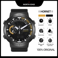 north edge mens smart watch world time clock countdown speed stopwatch males military army smartwatches swimming waterproof 50m