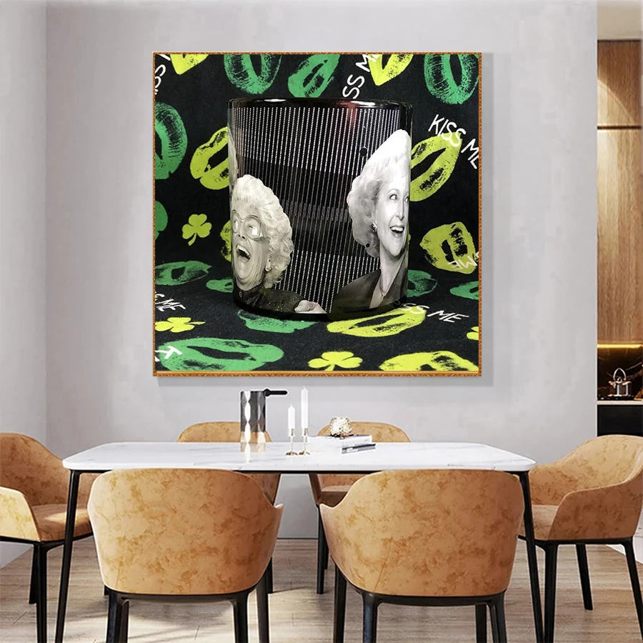 Картина для вышивки крестиком с изображением золотых девушек