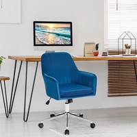 skin friendly velvet accent office armchair adjustable swivel removable excellent cushion metal 5 claw base office chairs