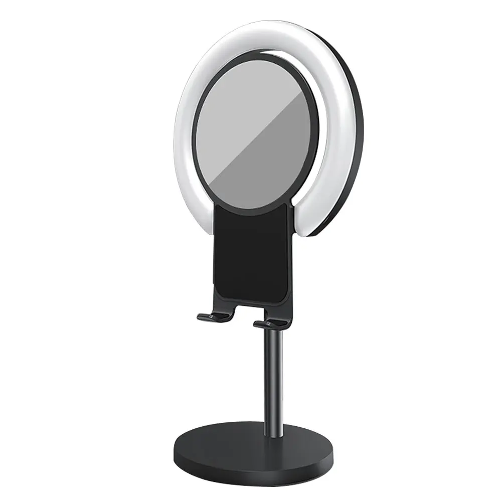 

2 In 1 Portable Makeup Selfie Ring Light Home USB Multifunction Lightweight Bedroom Live Streaming Mobile Phone Holder Office