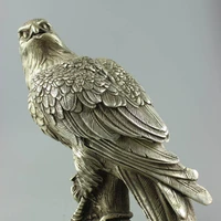 decoration bronze factory outlets tibet silver collectible decorated old handwork tibet silver carve eagle on statue