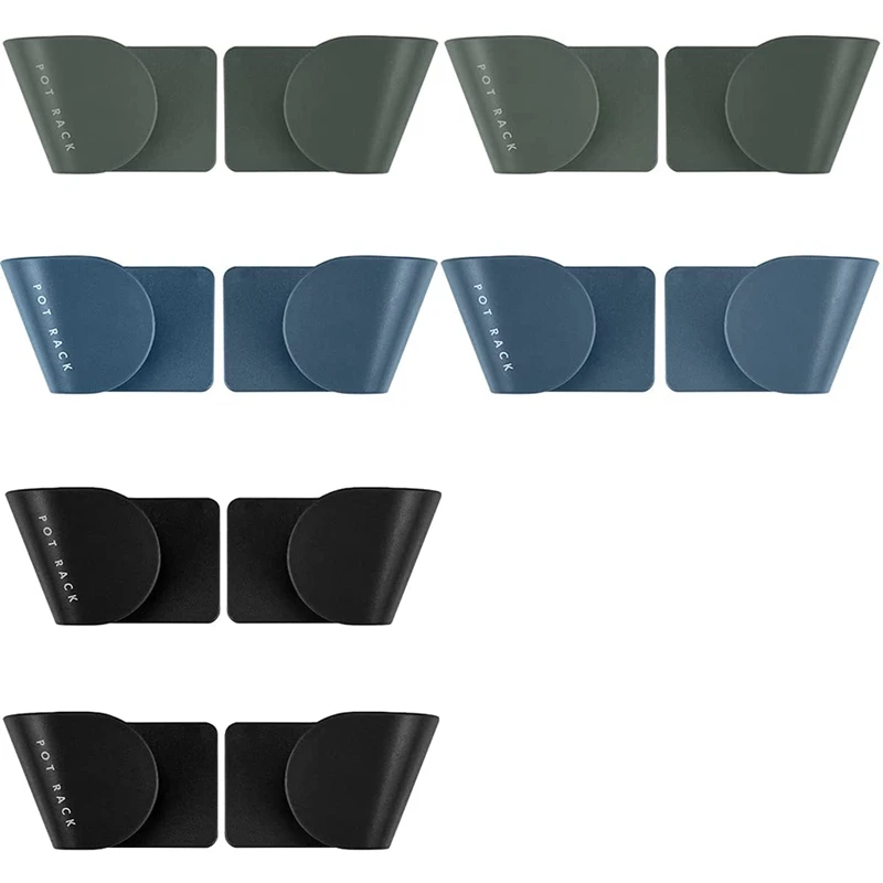 

6 Pairs Of Wall Mount Pot Lid Organizer, Cabinet Door Organizer Pot Hangers For Kitchen Wall Mount, Adjustable