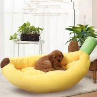 cute banana pets dogs accessories supplies bed for medium dog beds cats beds for house small animals mat puppy couch washable