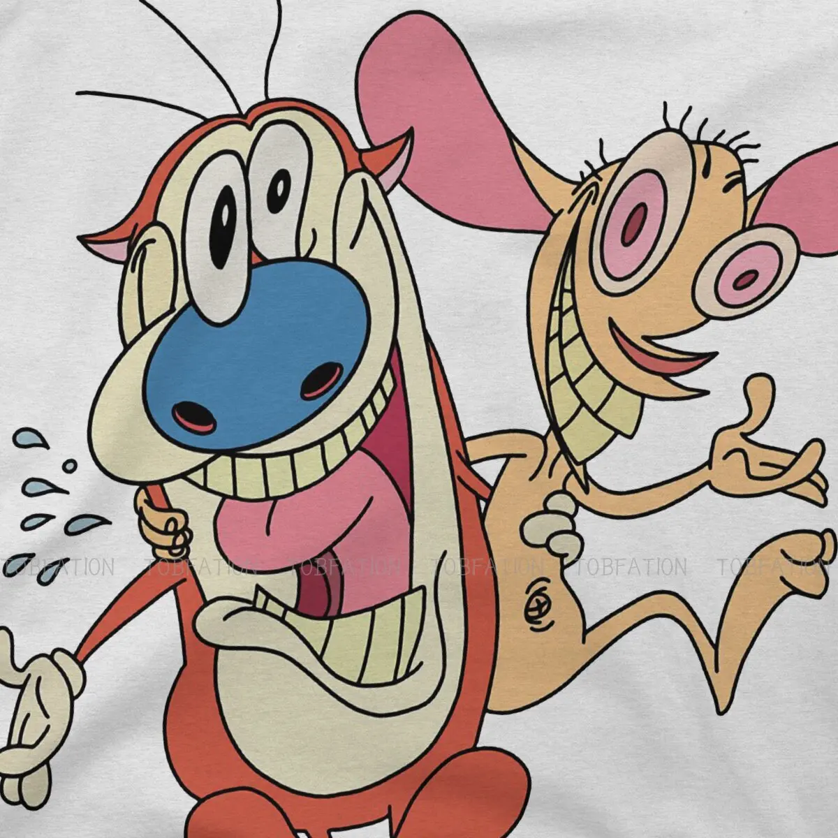 Футболка Ren and Stimpy винтажная Альтернативная Мужская одежда топы большая