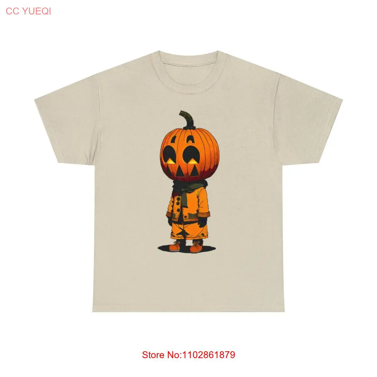 Милая футболка с головой тыквы на Хэллоуин