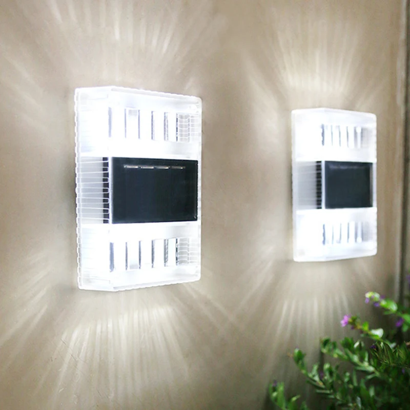 

6 LEDs Transparent Solar Wall Lamp Outdoor Waterproof Lighting Energy Lamps Home Courtyard Garden Corridor Decorative Lights