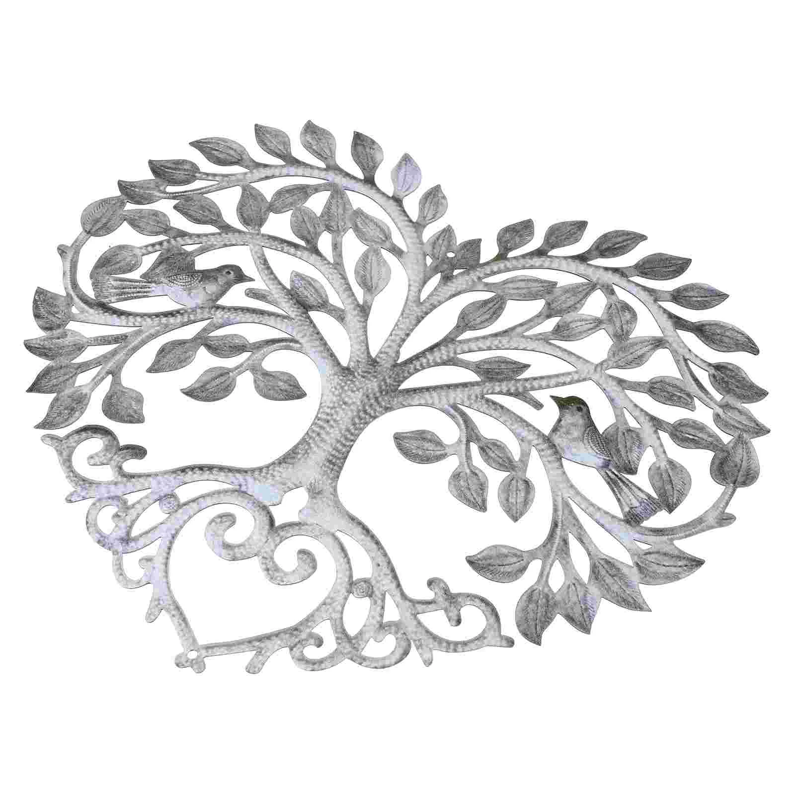 

Plaque Iron Craft Wall Decor Yard Home Ornament Decorative Life Tree Decoration Garden Metal Decorations
