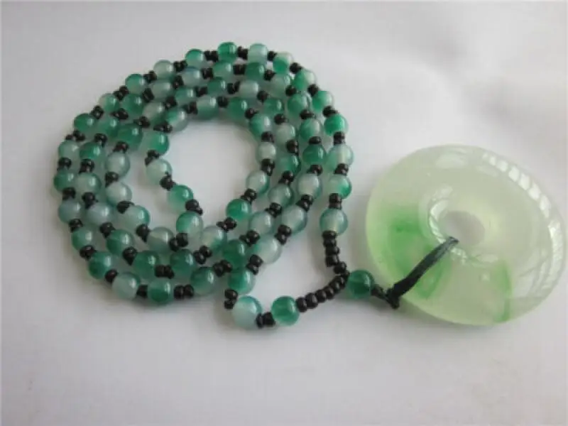 

Китайский Изысканный нефритовый кулон ручной работы с пряжкой и ожерелье