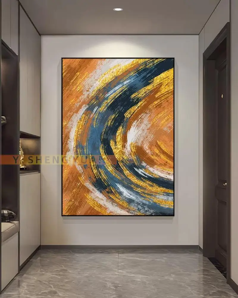 

Abstract Golden Design Oil Painting Wall Art Picture 100% Hand Drawn Canvas Wall Art Hot Selling For room decoration aesthetic