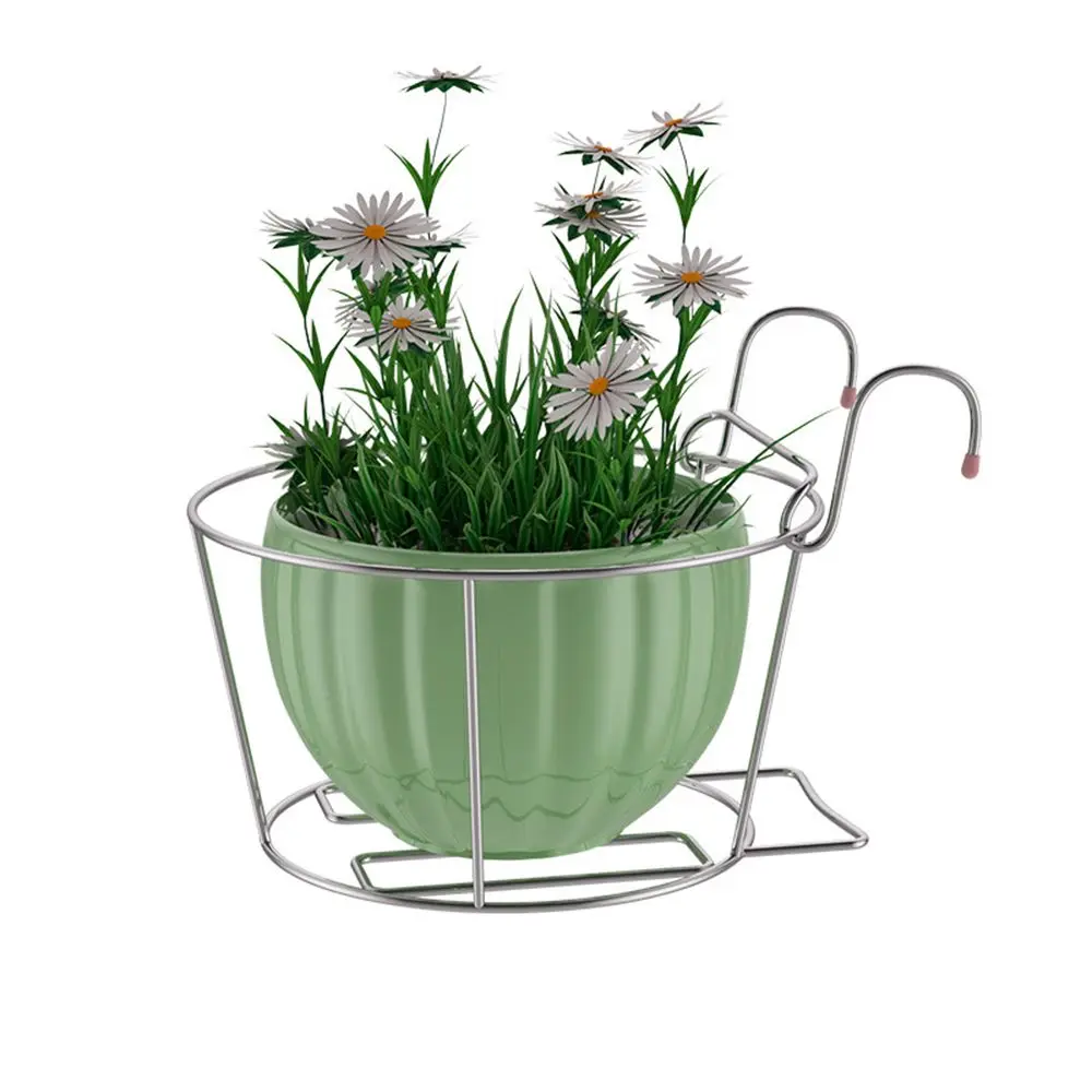 Стильный подвесной стеллаж для цветочных горшков из нержавеющей стали домашнего