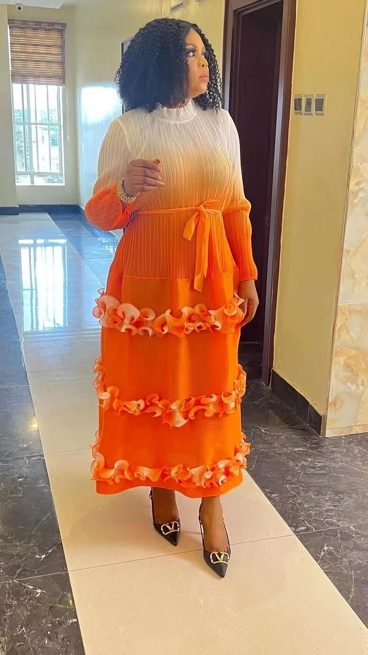 Женское плиссированное платье миаке летнее кружевное с деревянными ушками и