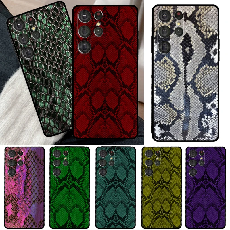 Python Snake Skin Phone Case For Samsung Galaxy S20 FE S21 FE S22 Ultra Note20 Note10 S8 S9 S10 Plus Cover