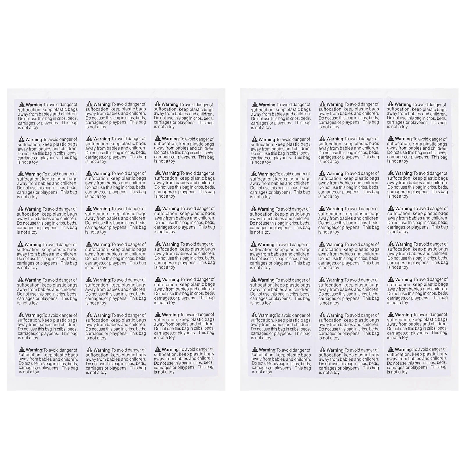 1000 шт. предупреждающие наклейки для предотвращающих попадание упаковки