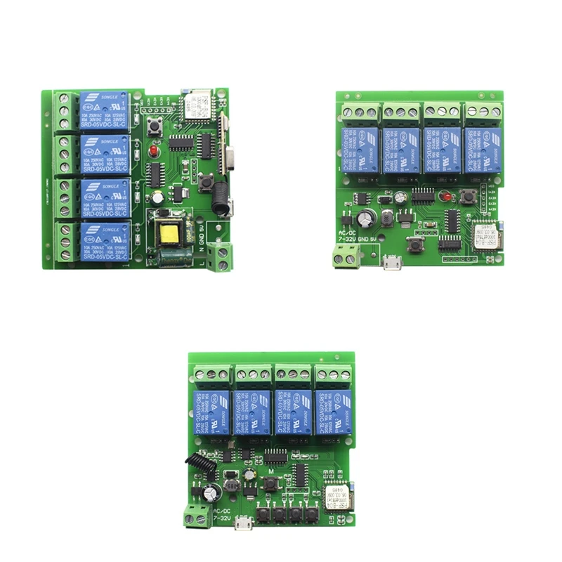 

4CH Smart Relay Module Ewelink Smart Remote Control Light Switch Self-Locking 10A Relays