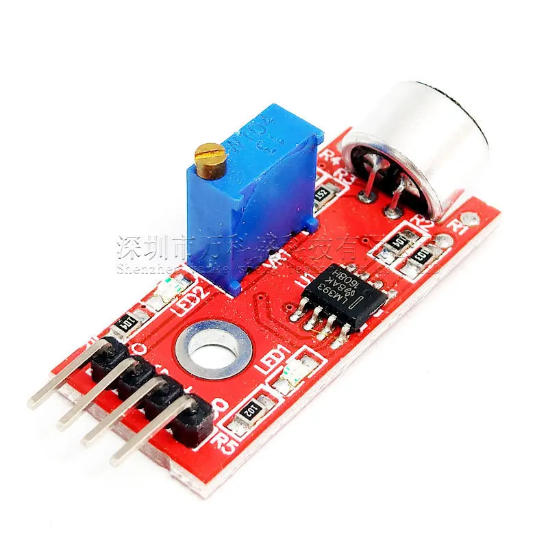

100Pcs/lot Microphone Voice Sound Sensor Detection Module for Arduino Avr Pic Analog Digital Output Sensors Ky-038 Ky-037