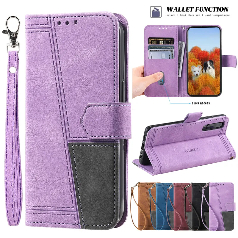 

Luxury Lanyard Flip Leather Case For Huawei P50 Pro P40 P30 P20 Lite P Smart Z Honor 50 Wallet Card Slots Phone Bag Cover Coque