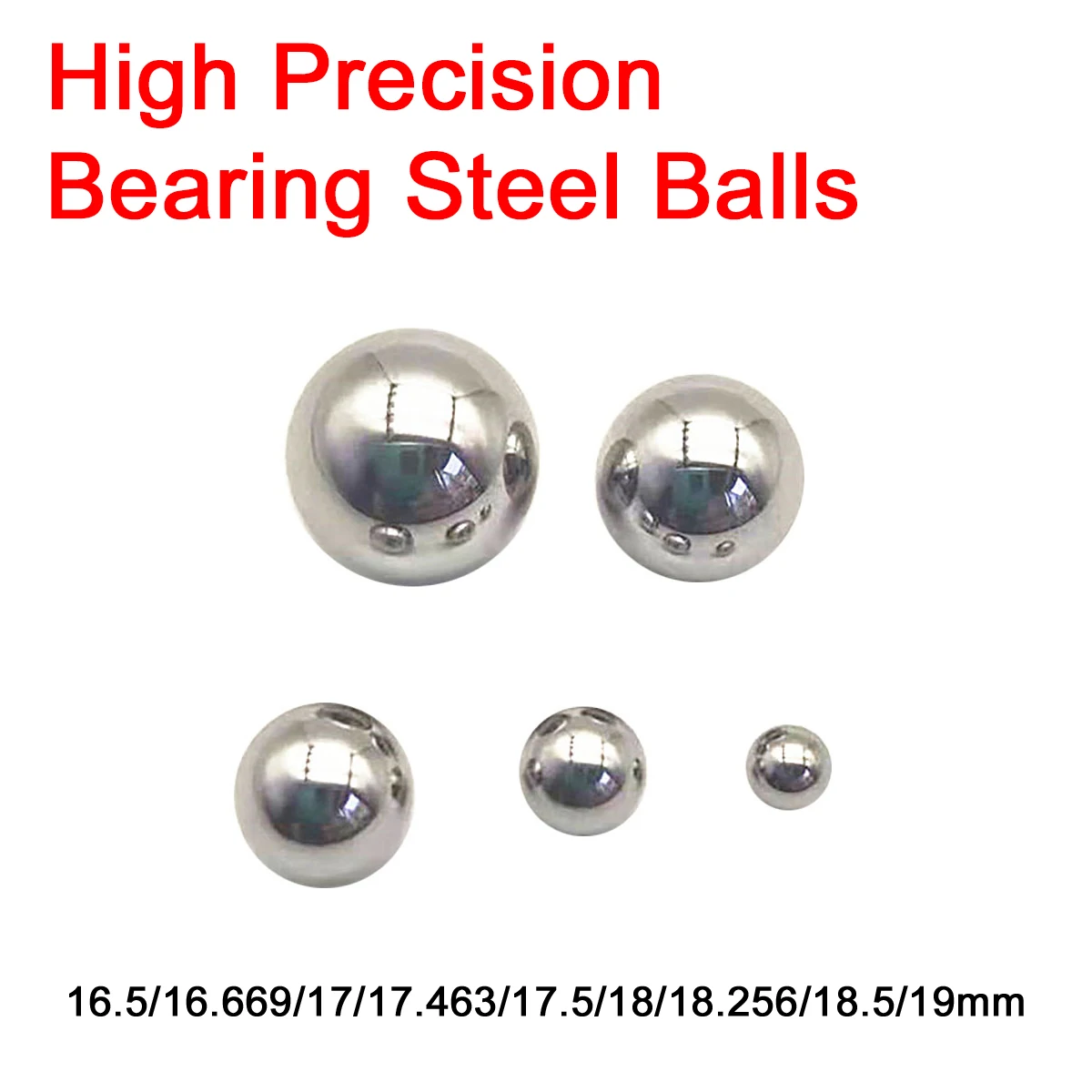 

1/5/10Pcs High Precision Bearing Steel Balls 16.5/16.669/17/17.463/17.5/18/18.256/18.5/19mm Chrome Bearing Steel Solid Beads