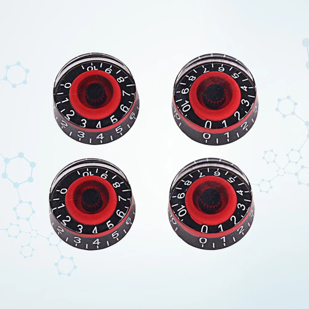 

GD17A Guitar Knobs Acrylic Effect Pedal Guitar Control Amplifier Knobs For Electric Guitar Bass Black And Red