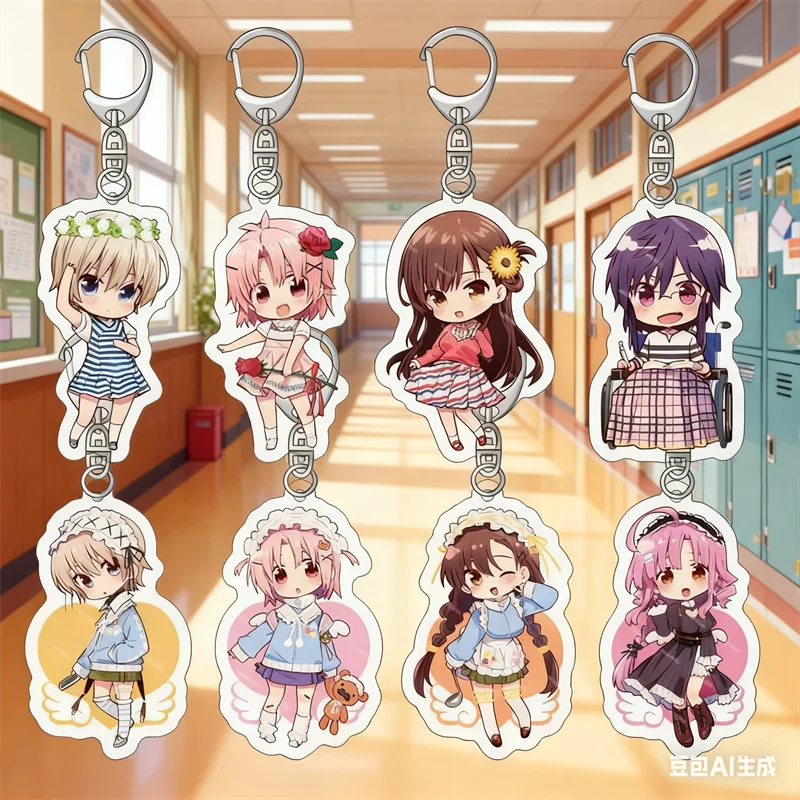Фото Yuki Takeya/Kurumi Ebisuzawa/Yuuri Wakasa Акриловая фигурка-брелок Аниме School-Live! Периферийные подарки Мультяшный кулон 6см №1