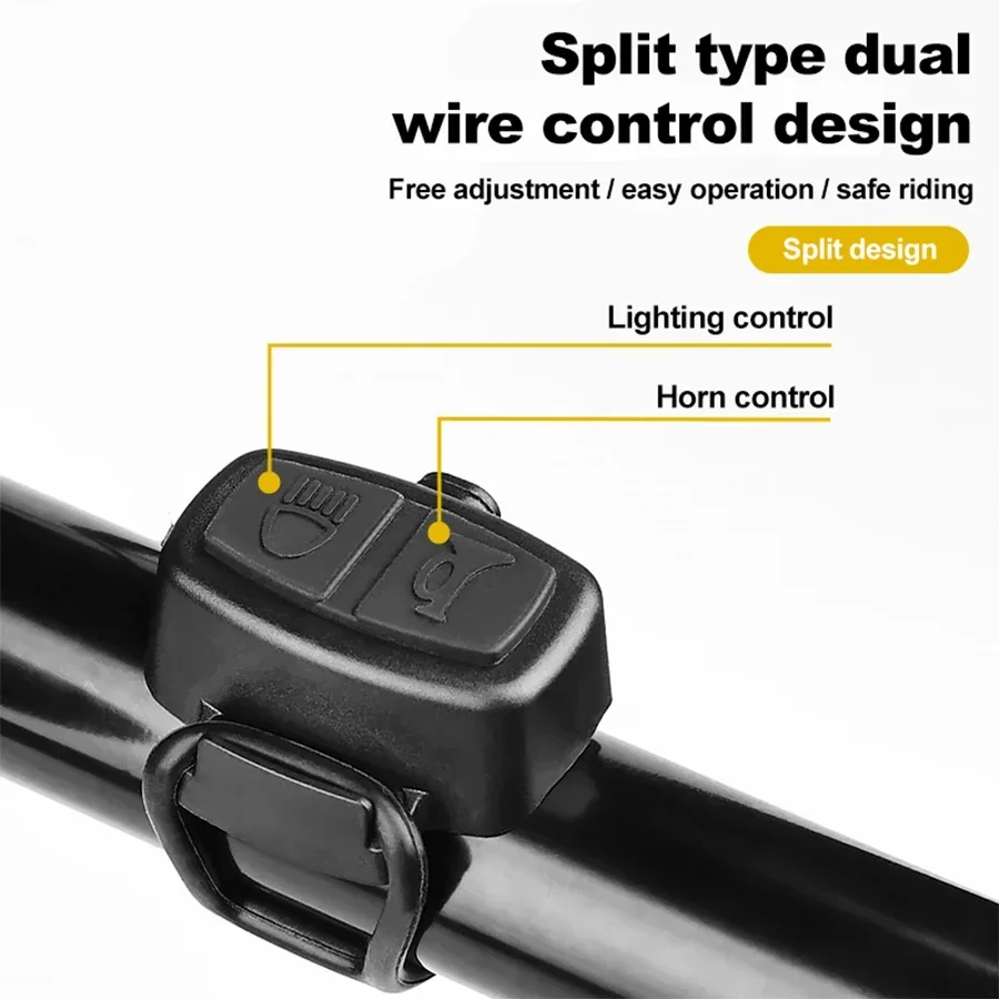 Электронный велосипедный звуковой сигнал X-TIGER. Предупреждение с подсветкой и
