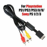 1 8m 3rca tv adapter av cable audio video cable for ps2 ps3 multimedia audio cable drop shipping