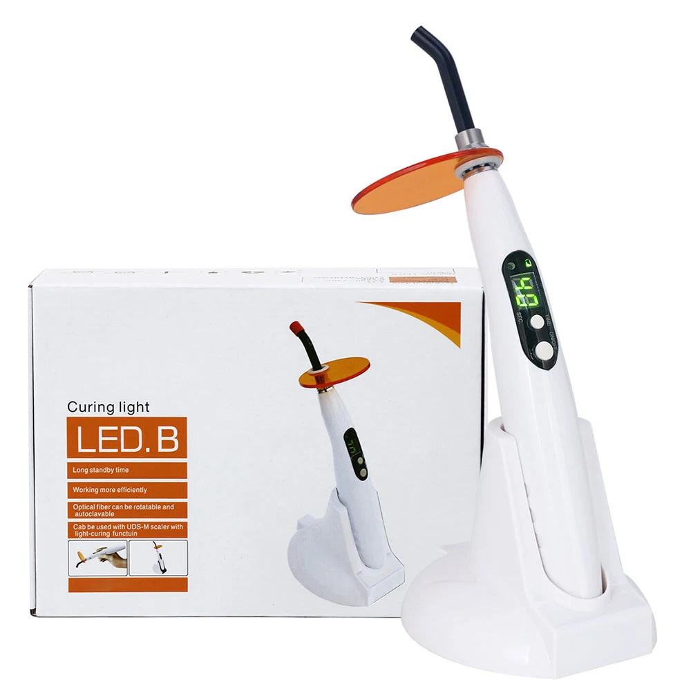 New Dental Cordless LED Curing Light 1200-1400mw/cm2 Tooth Filling Material Cure Dental Equipment