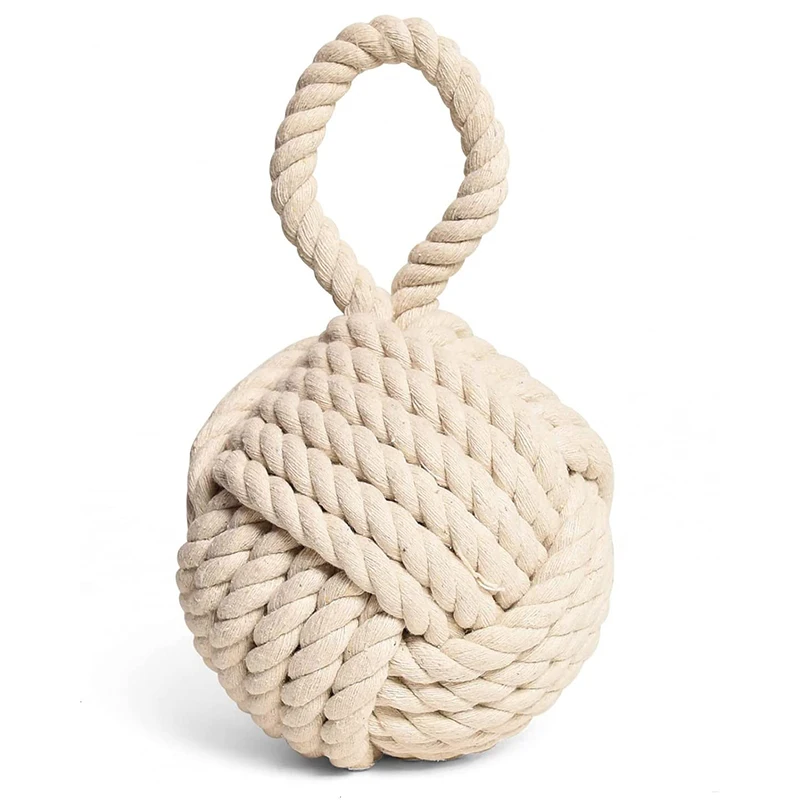 

Decorative Door Stop, Rope Door Stop, Weighted Door Stopper, Knot Nautical Door Stop, Heavy Cotton Doorstop for Bedroom, Living