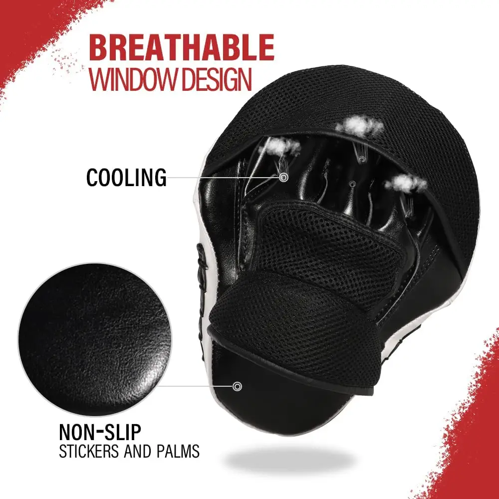 1 Pcs PU Leather 5-finger Hand Target Boxing Muay Thai Hand Target Sanda Training Thickened Earthquake-resistant Curved Baffle