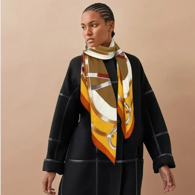 

Scarf Women Luxury H Brand Designer Cashmere Scarf 140*140cm Printed Hijab Winter Wraps Fashion Shawl Stole Pashmina Blankets