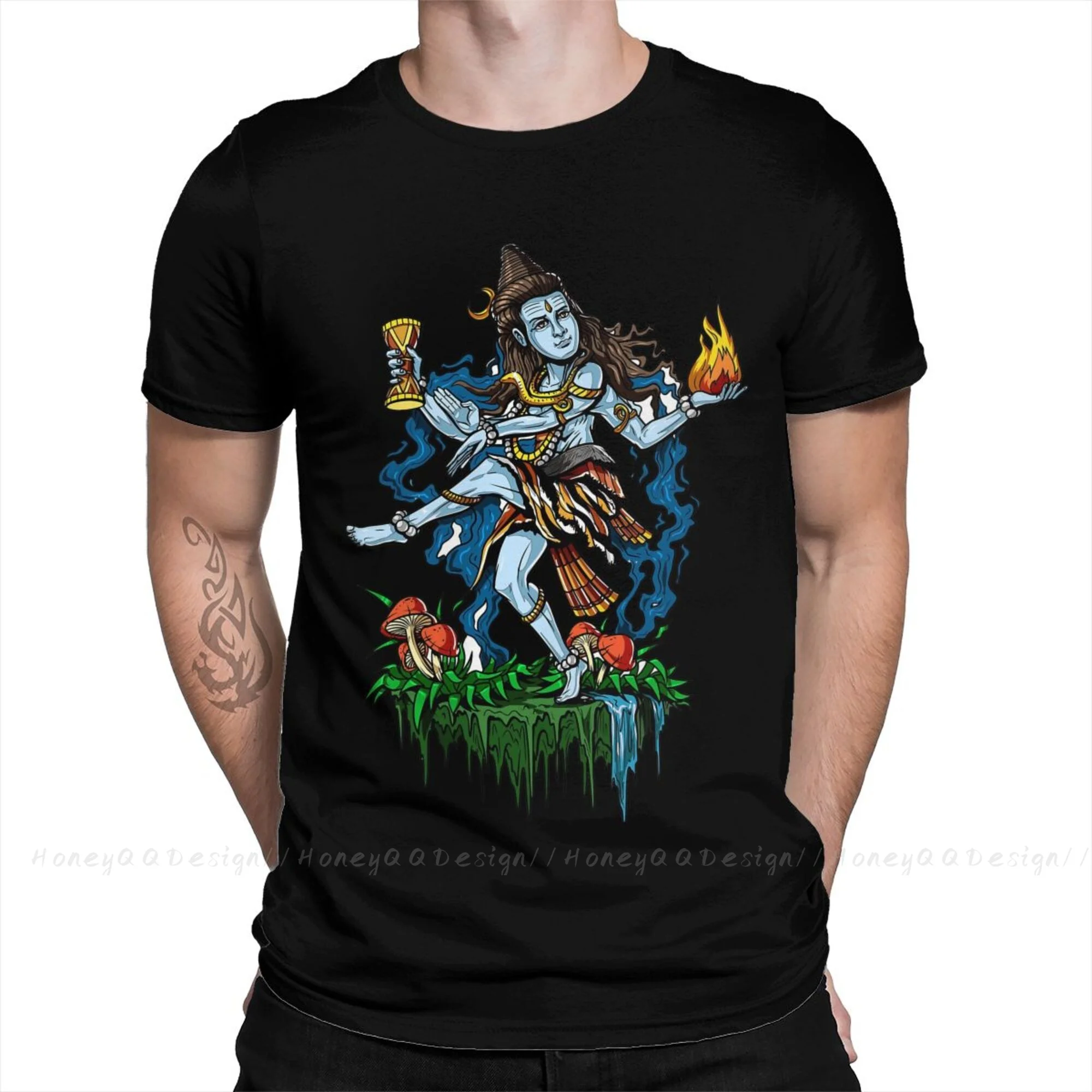 

Nataraja Fashion TShirt Design Shiva Hindu God India Lingam Cotton Shirt Men Unisex T-Shirt Oversize Adult Plus Size