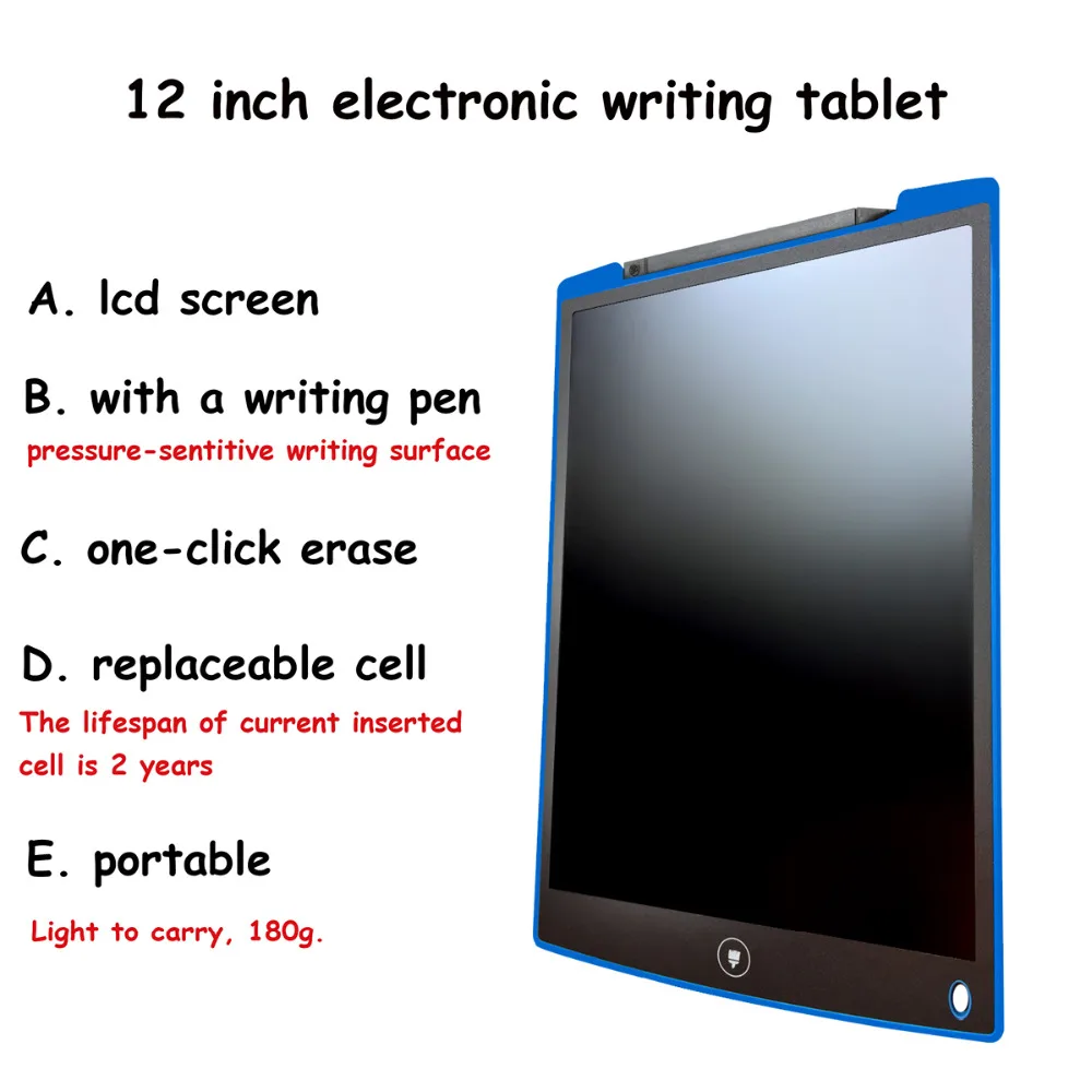 12 Inch LCD Writing Tablet Electronic Drawing Doodle Board Digital Handwriting Paperless Notepad For Kids And Adult Protect Eyes images - 6