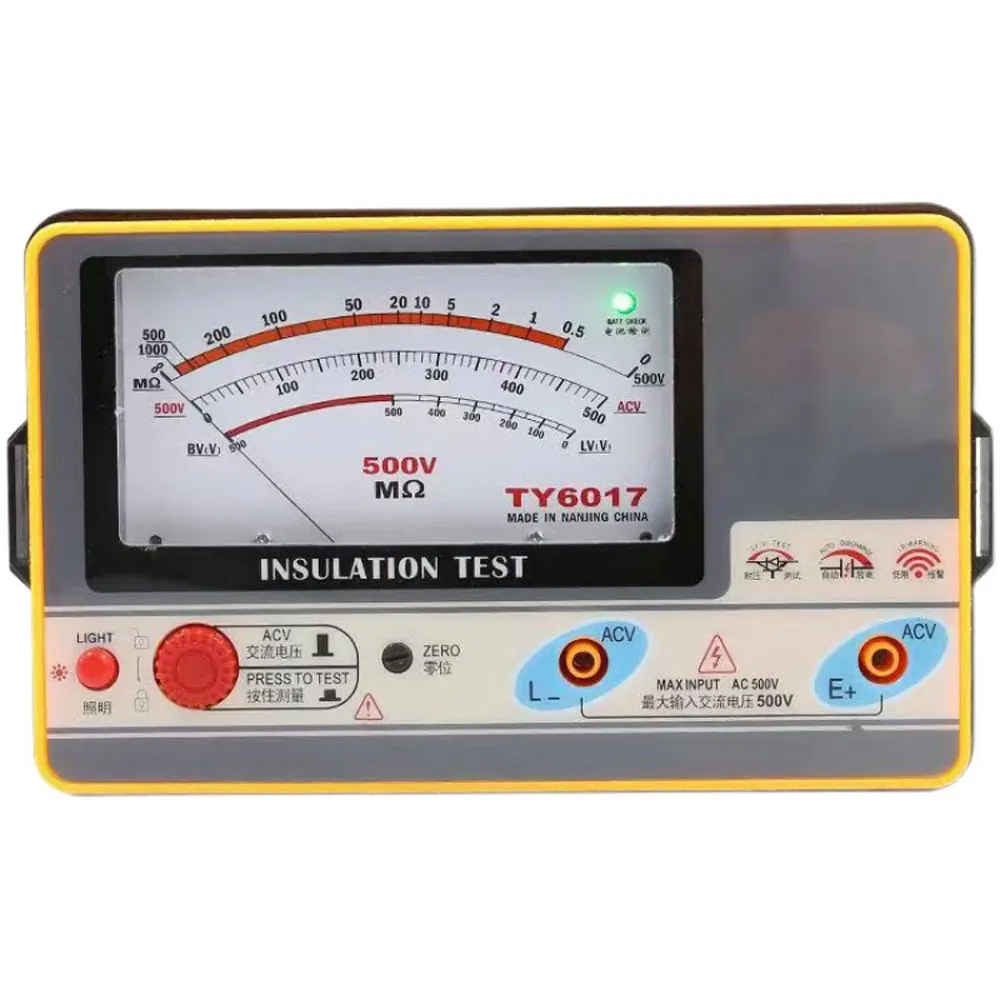 

Pointer Insulation Resistance Tester 500V Megohmmeter Multi-range Multi-function Megohmmeter Suitable for Electrical Industry