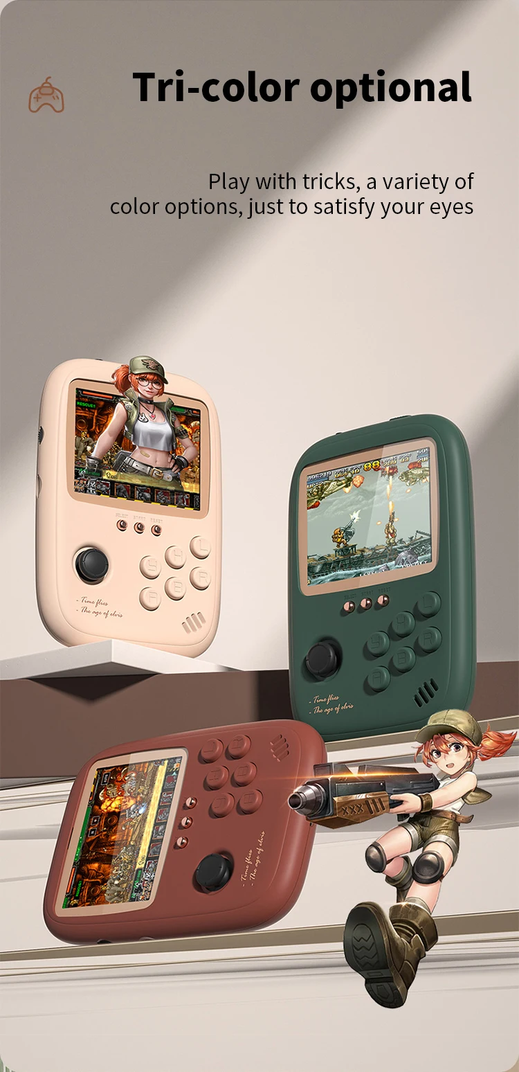 

10000Mah Portable Mini Vintage Game Console 2.8 Inch Three In One Power Bank 10000+Dual Players With TF Card AV Cable