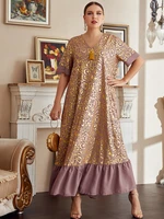 toleen women plus size large elegant maxi dresses 2022 summer ladies oversized long abaya muslim party evening festival clothing